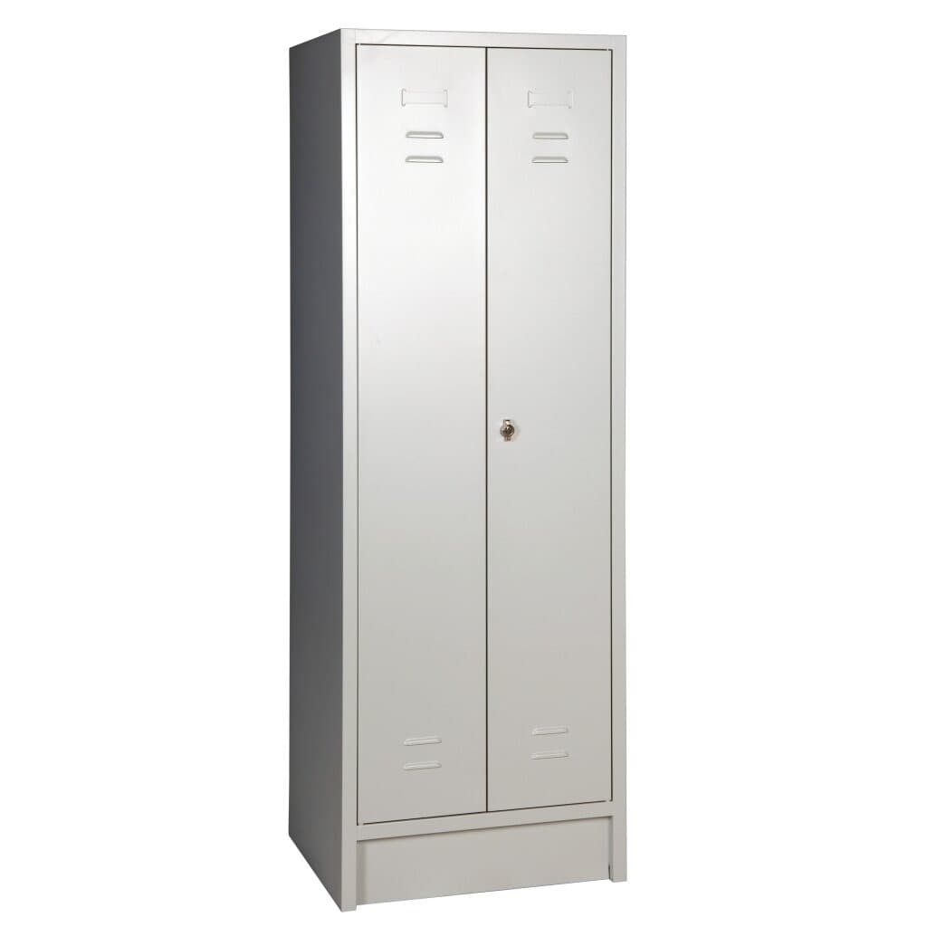Lockerkast 2-deurs 1 slot grijs 50 cm