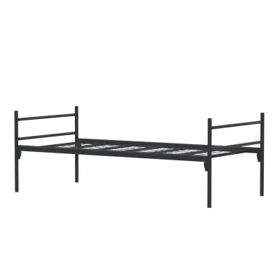 Metaal bed enkel 90x200 (heavy duty)Metalen enkel bed, robuust en geschikt voor intensief gebruik voor woonlocaties. Voorzien van een sterke staalconstructie en rasterbodem met kruisschoren. Eenvoudig te monteren en afgewerkt in mat zwart met roestbestendige coating.
Specificaties:
90 x 200 cm
CR-ST 12 staal
Frame Ø 32 mm
Draagvermogen >150 kg
Rasterbodem
Bedinlegdiepte 6 cm
Plug-in montage
Mat zwart, gepoedercoat
Optioneel: middensteun
TSE & CE gecertificeerd